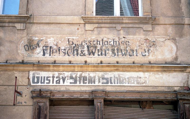 Großenhain, Siegelgasse 9, 22.3.1997 (3).jpg - Obst - Hausschlachtene Fleisch & Wurstwaren